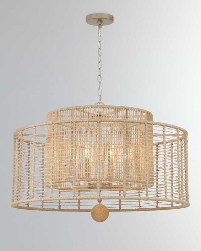 Jayna 8-Light Burnished Silver Chandelier
