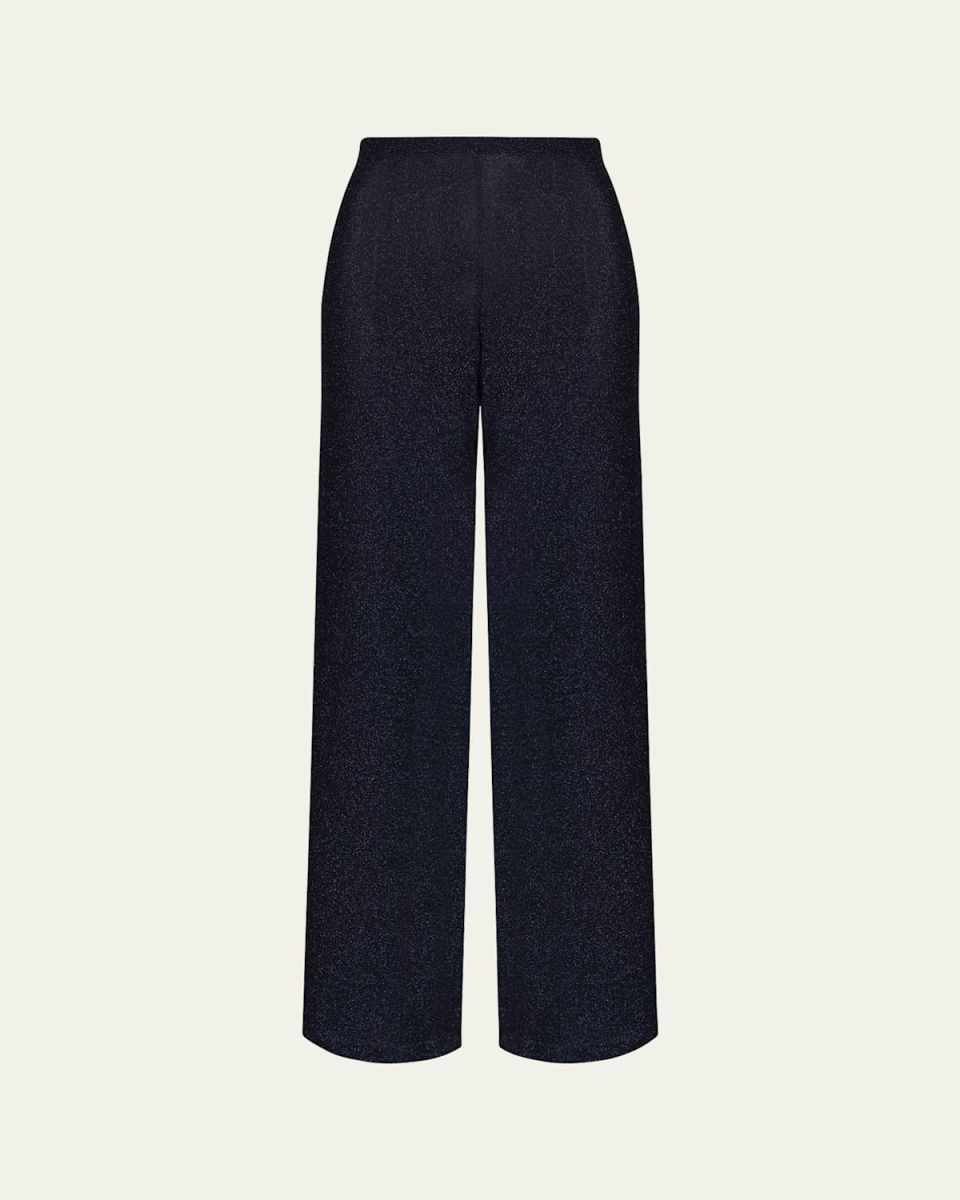 Pleasurable Effects Knit Lurex Wide-Leg Pants