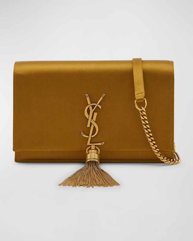 Kate Tassel YSL Satin Wallet on Chain