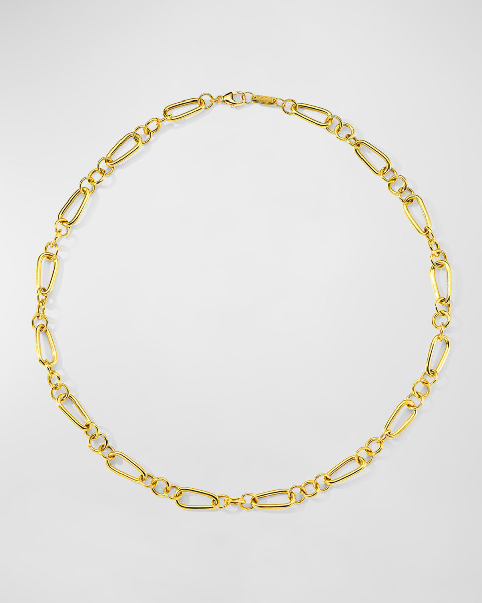 18K Classico Mixed-Shape Links Tubing Necklace