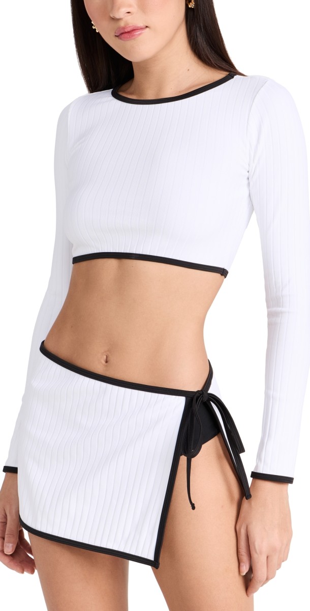 Solid &triped The Rashguard Marshmallow