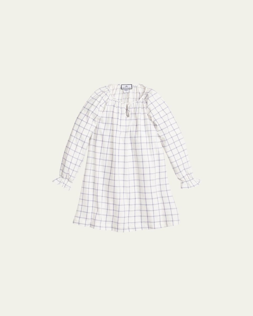 Kid's Delphine Tattersall Check Nightgown, Size 6M-14