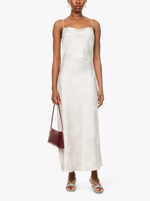 HOLZWEILER Eila abstract-print satin maxi dress