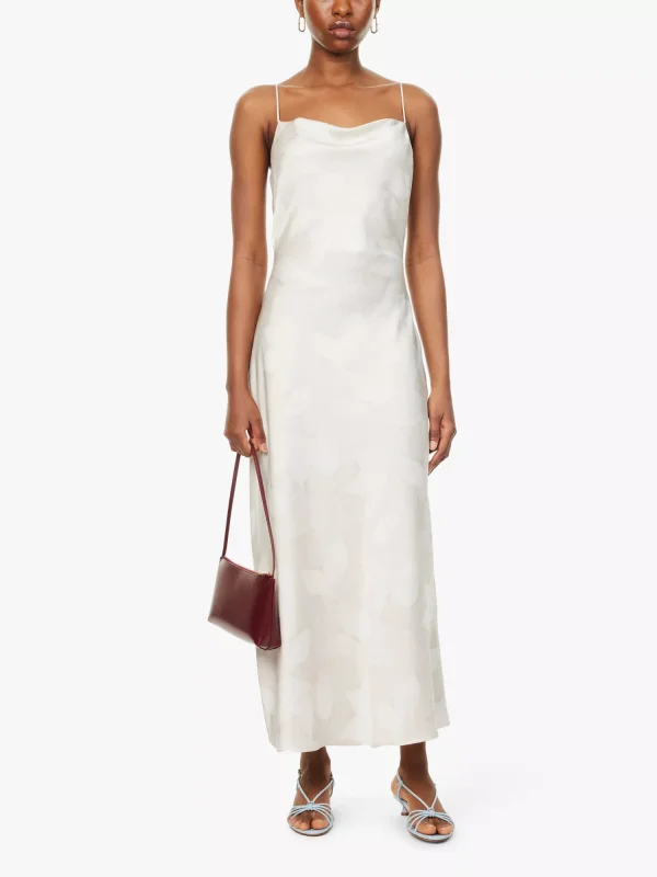 HOLZWEILER Eila abstract-print satin maxi dress