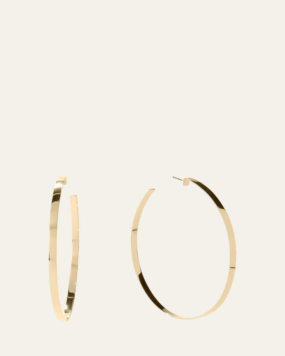 80mm Flat Vanity Hoop Earrings