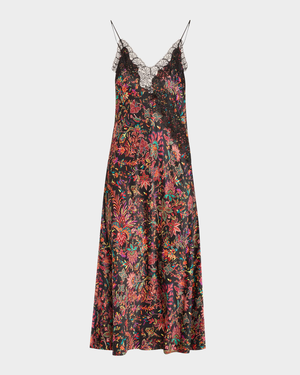 Granada Floral-Print Midi Slip Dress