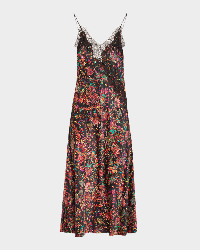 Granada Floral-Print Midi Slip Dress