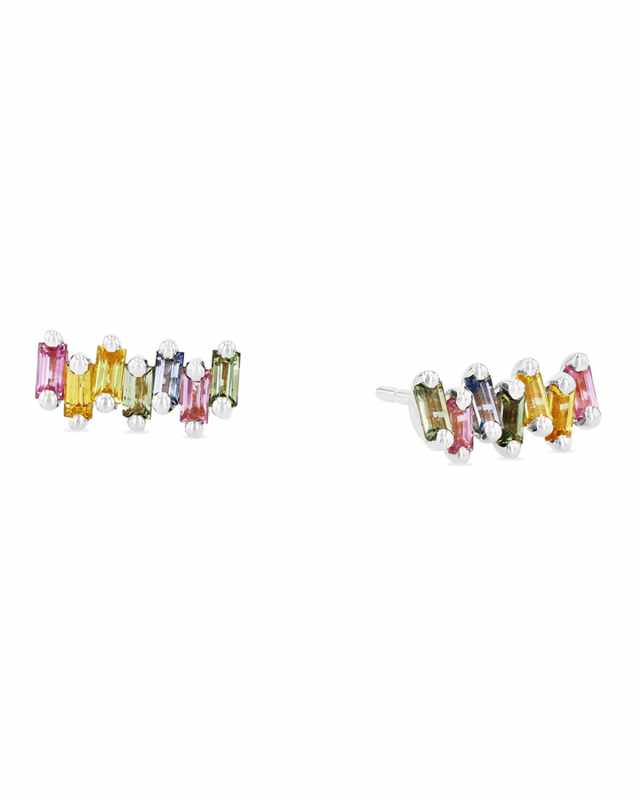 Zoe Pastel Sapphire Stud Earrings