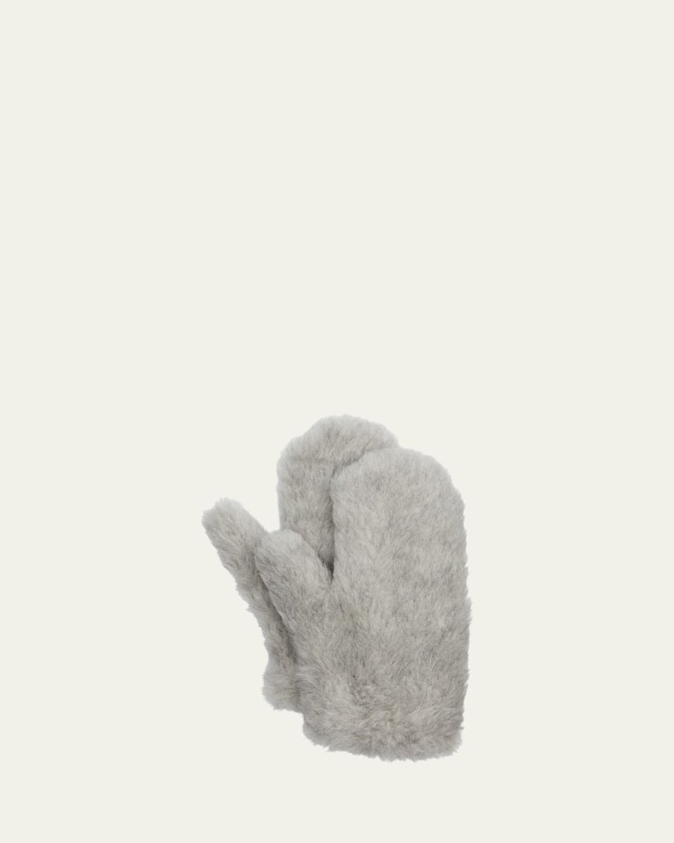 Wool Mittens with Strap