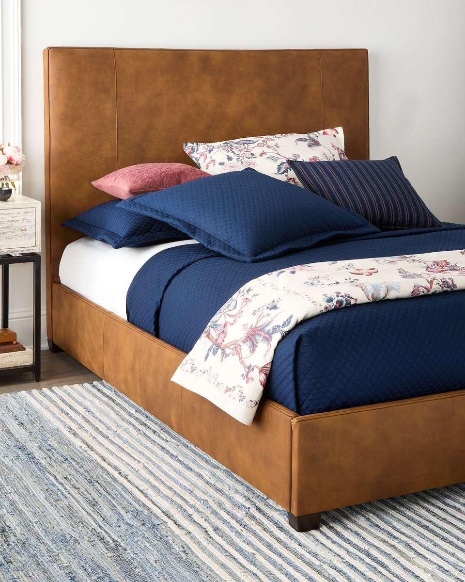 Vera Leather Bed,