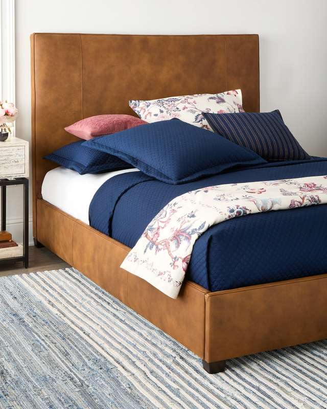 Vera Leather Bed,