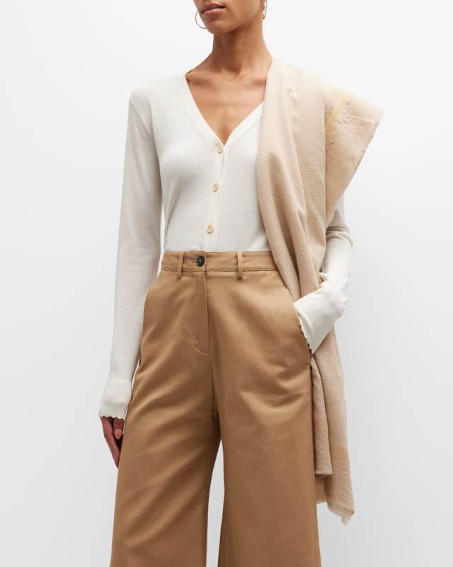Striped Wool Evening Wrap