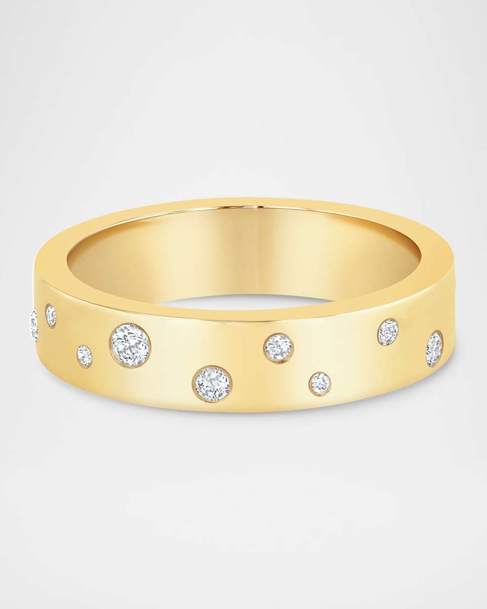 Stardust 18K Yellow Gold Constellation Ring with Diamonds, Size 6