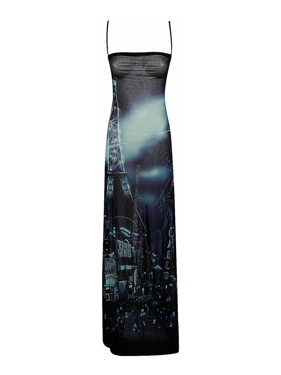 Jean Paul Gaultier Robe Au Genou - Bleu