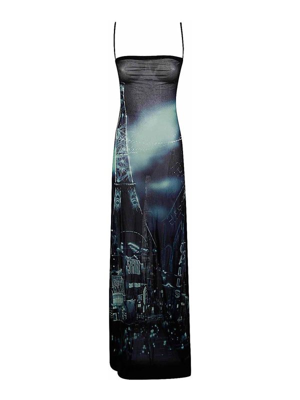 Jean Paul Gaultier Robe Au Genou - Bleu