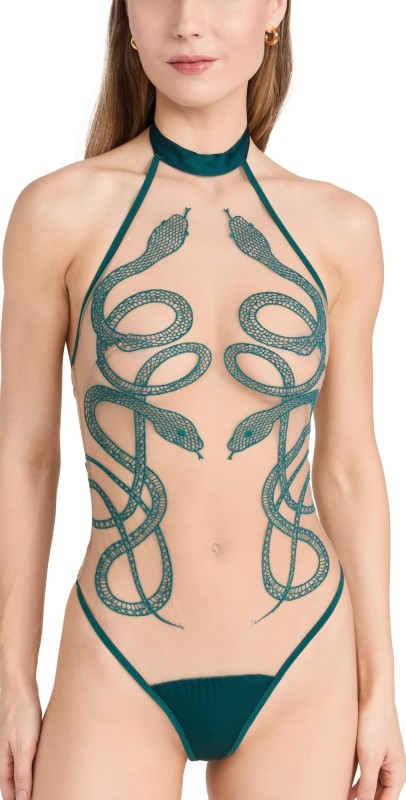 Thistle and Spire Medusa Thong Bodysuit Chameleon/Butterscotch