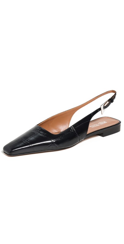 Paris Texas Bettina Flat Slingbacks 10mm Black