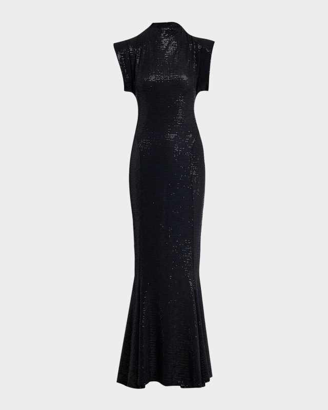 Gaviar Embellished Stretch Jersey Dress