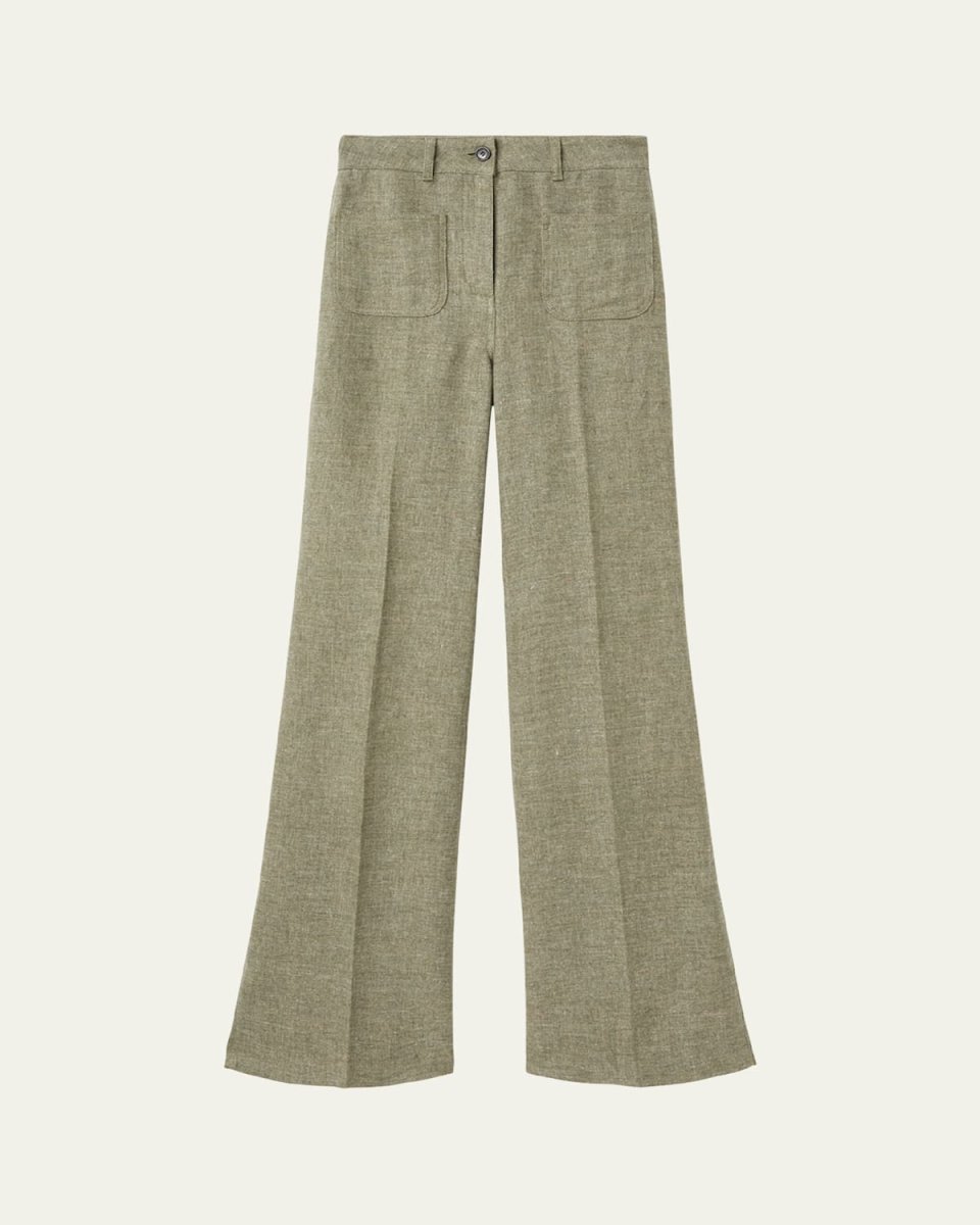Danbeth Wide Leg Linen Trousers