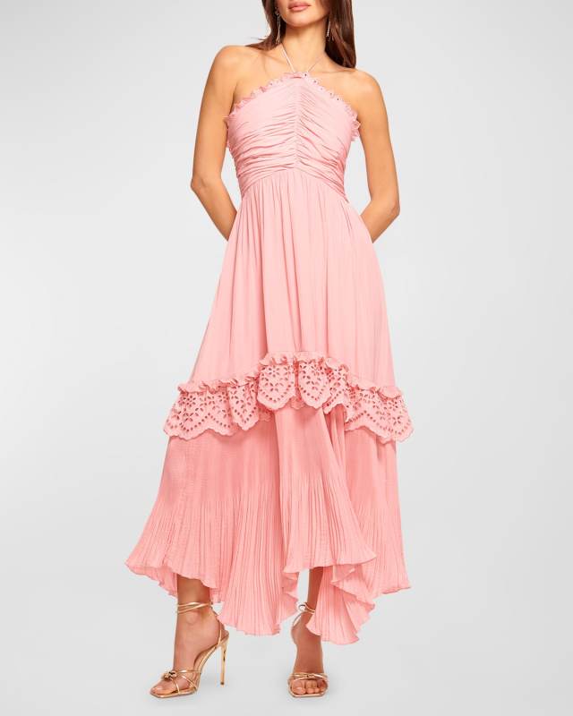 Dulce Tiered Halter Maxi Dress