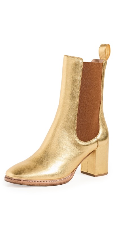 Ulla Johnson Taryn Chelsea Boots Gold