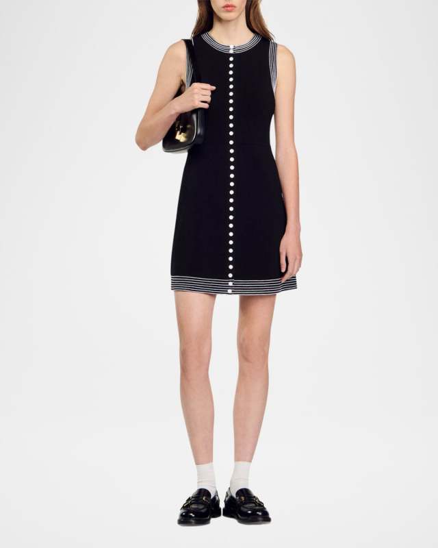 Nolwenn Button-Front Mini Dress