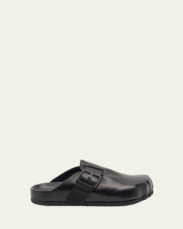 Sunday Leather Buckle Easy Mules