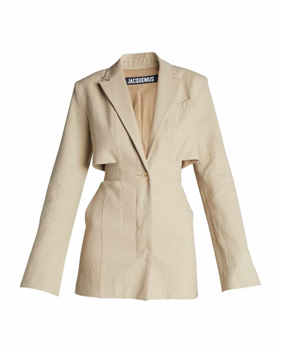 Bari Slash Cutout Blazer Mini Dress