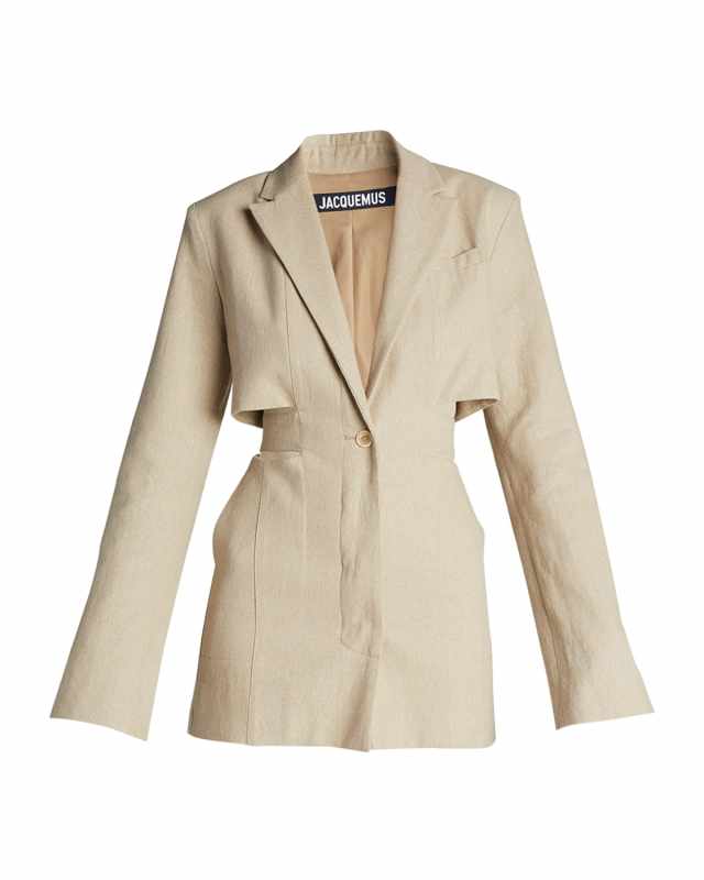 Bari Slash Cutout Blazer Mini Dress