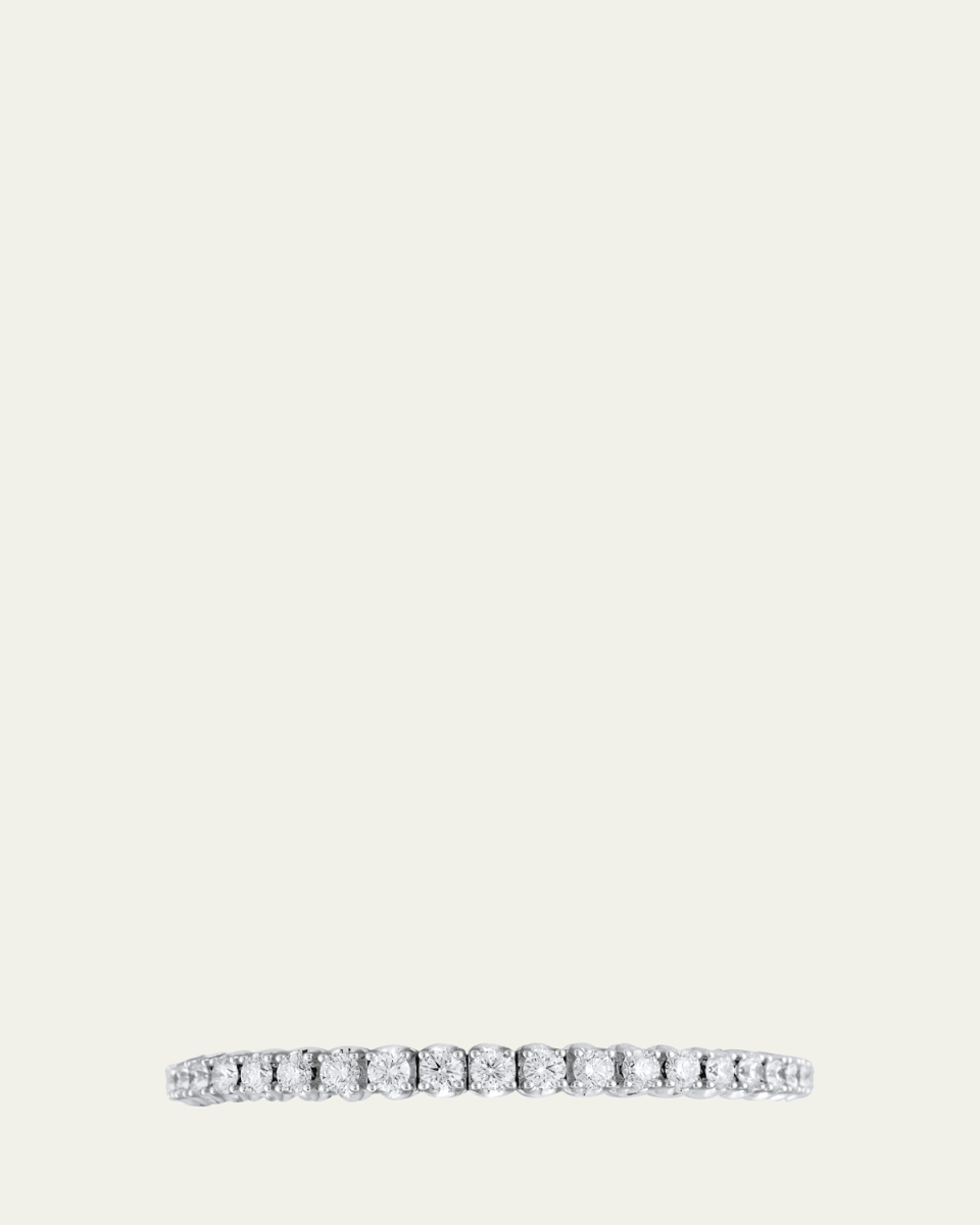 18K White Gold Xpandable Diamond Tennis Bracelet