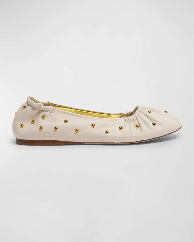 Eia Studded Leather Ballerina Flats