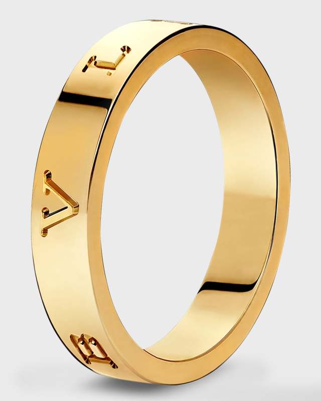 BULGARI BULGARI Plain Band Ring in 18K Yellow Gold, EU 49 / US 5