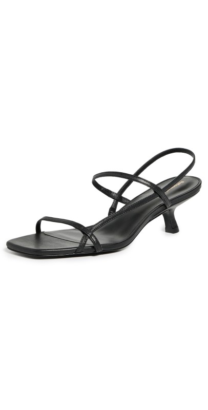 Reformation Serenity Bare Sandals Black Leather