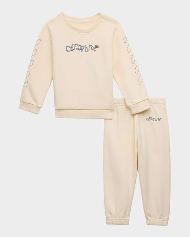 Kid's Bookish Crazy Sweatshirt and Pants Set, Size 3M-3
