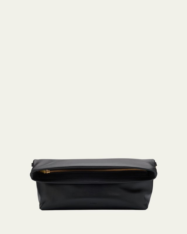Phoenix Fold-Over Flap Leather Tote Bag
