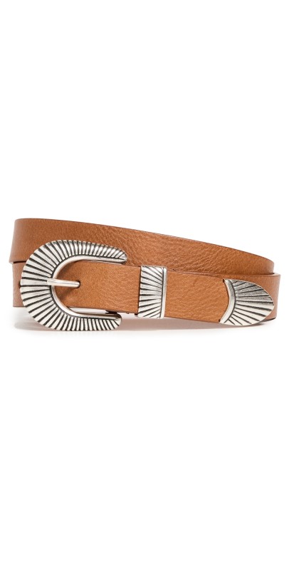 Anderson's Skinny Western Leather Belt Black