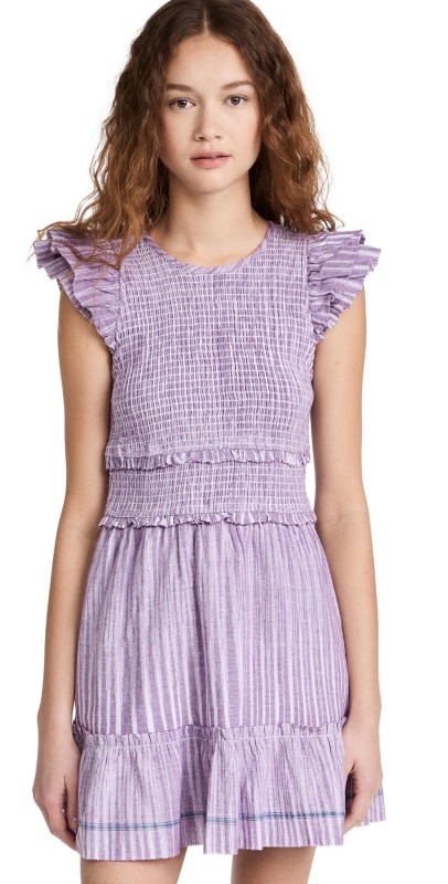 Saylor Zinnia Smocked Dress Violet