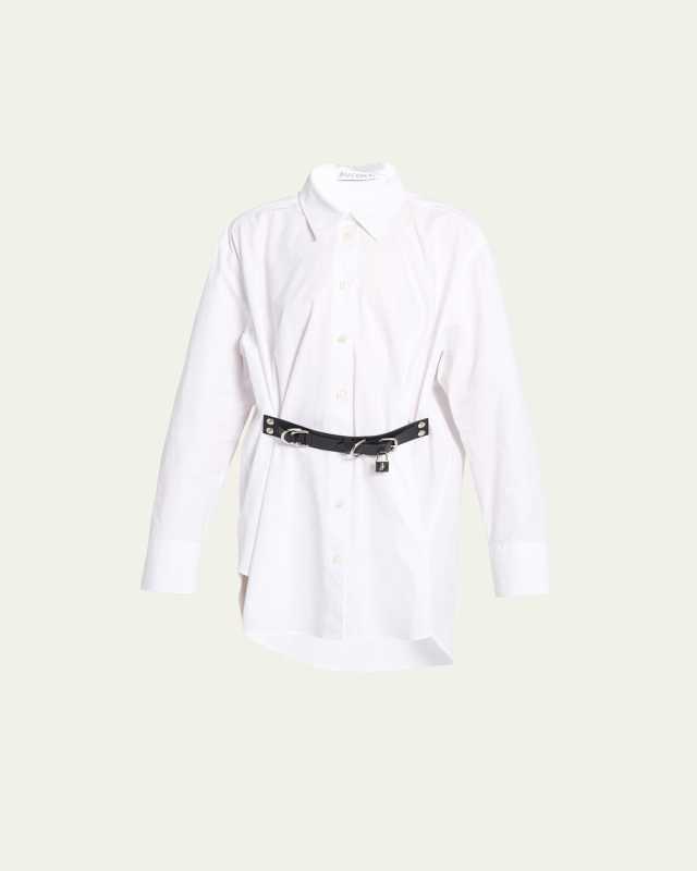 Detachable Padlock Strap Shirtdress