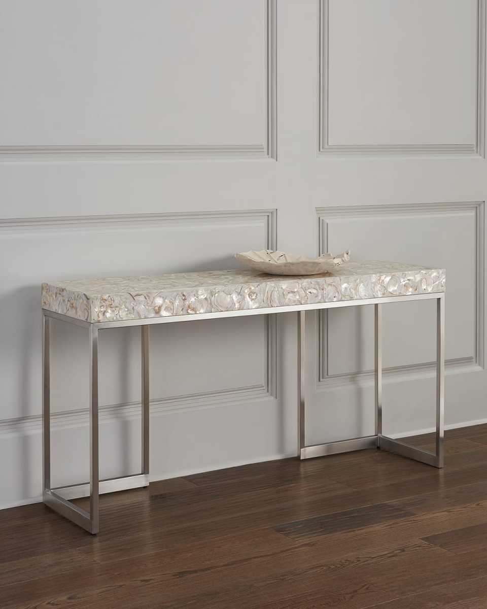 Capiz Shell Console Table