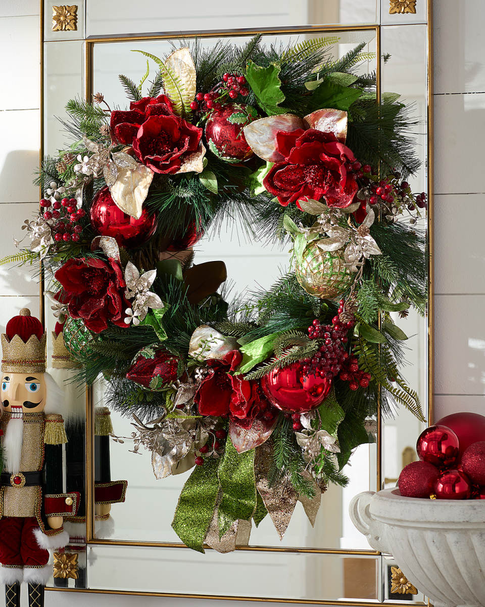 Rubies and Red Christmas Wreath