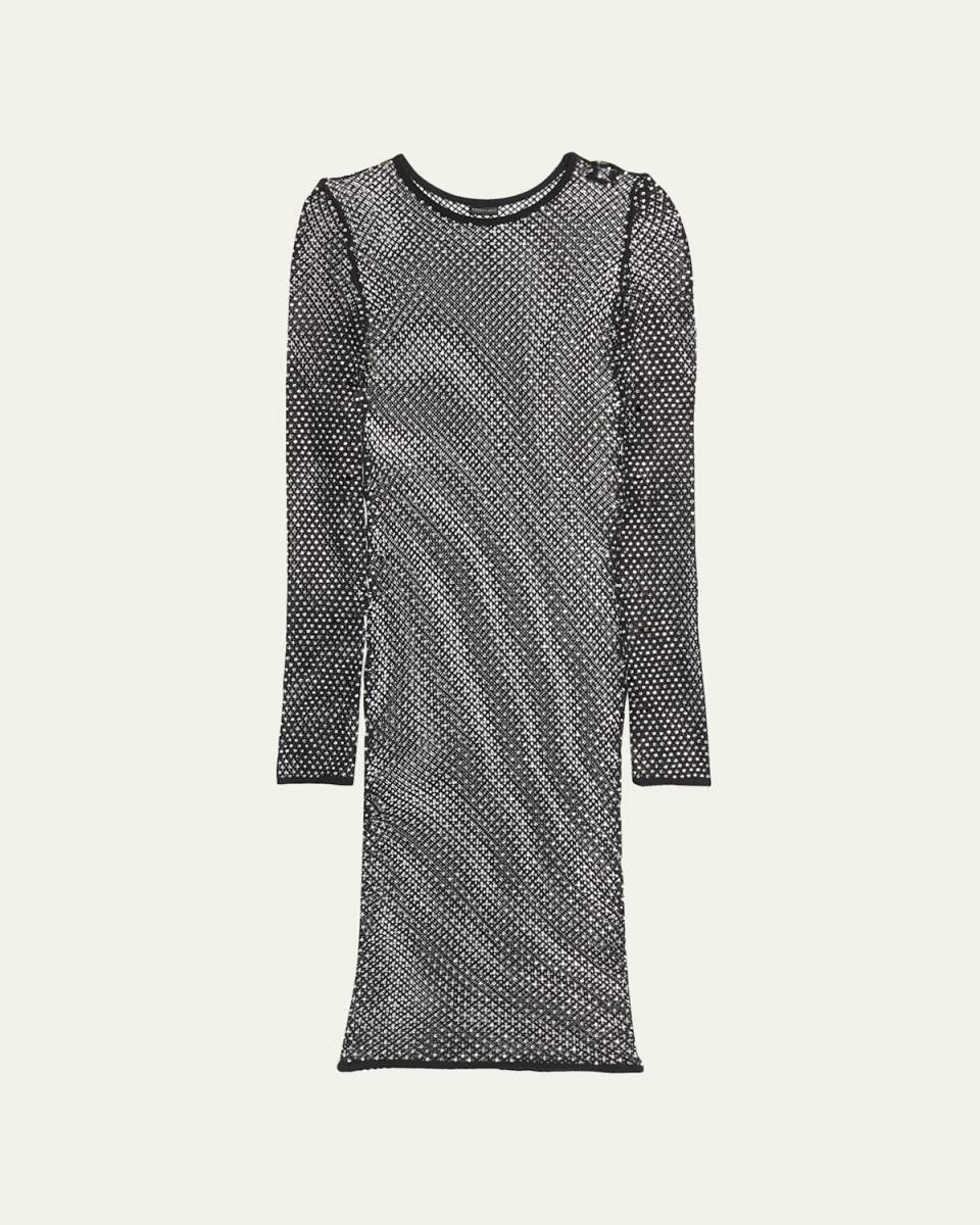 Crystal Mesh Mini Dress