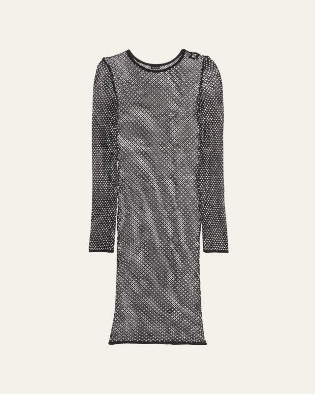 Crystal Mesh Mini Dress