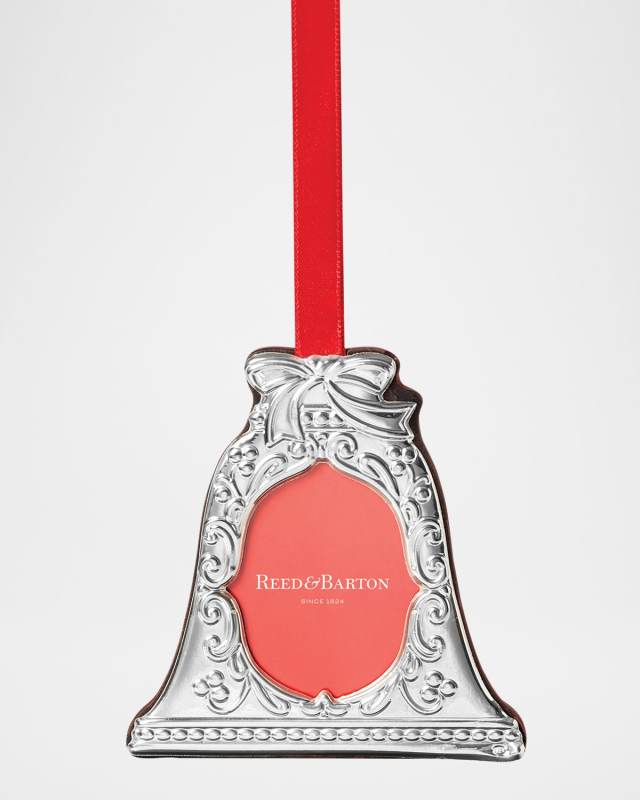 Bell Figural Frame Sterling Silver Christmas Ornament