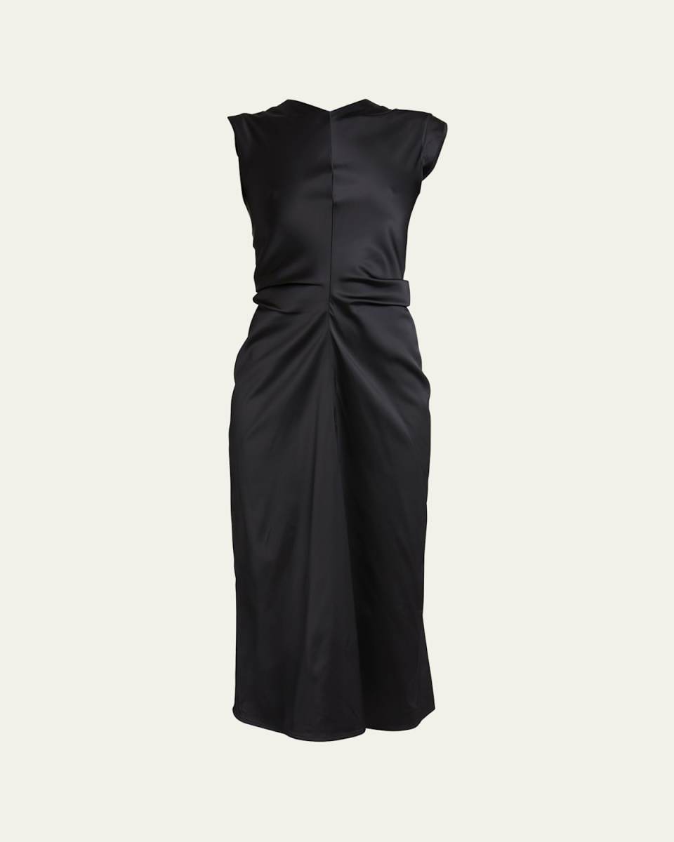 Ella Matte Satin Ruched Dress