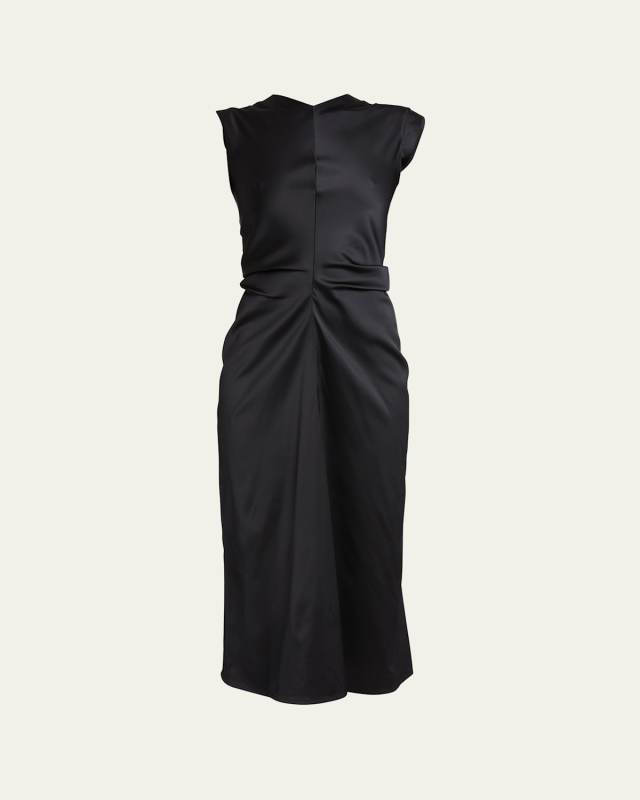 Ella Matte Satin Ruched Dress