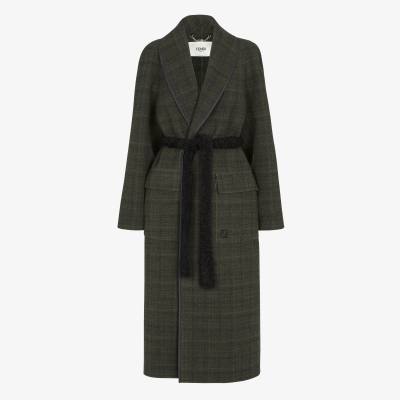Fendi Green tweed coat