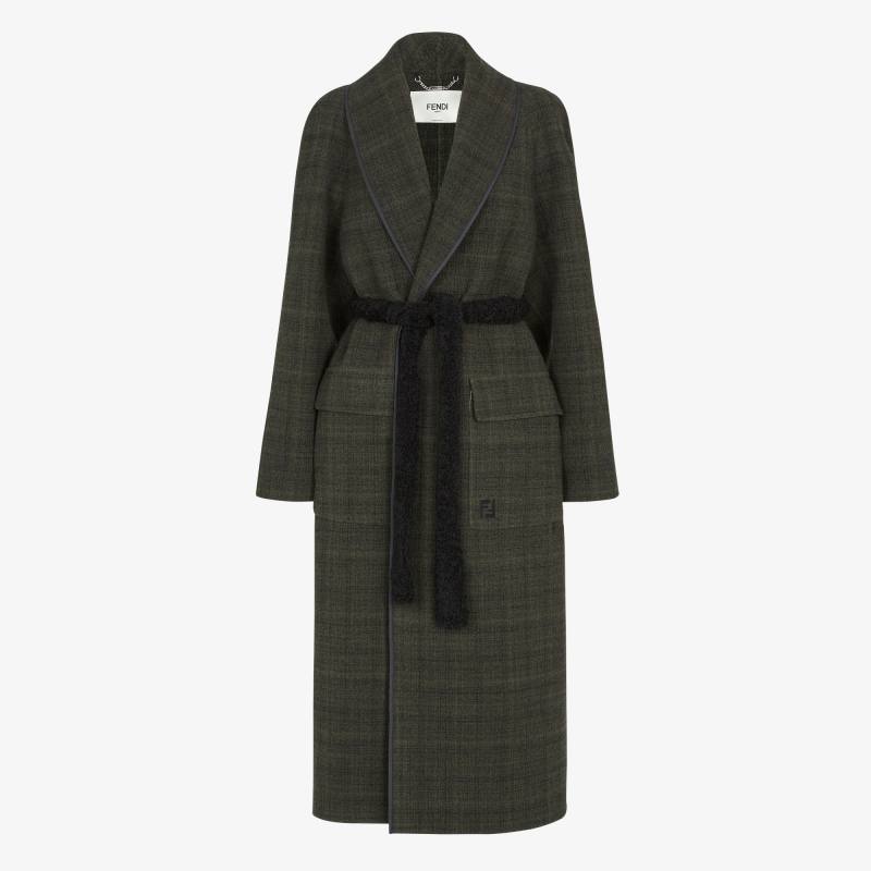 Fendi Green tweed coat