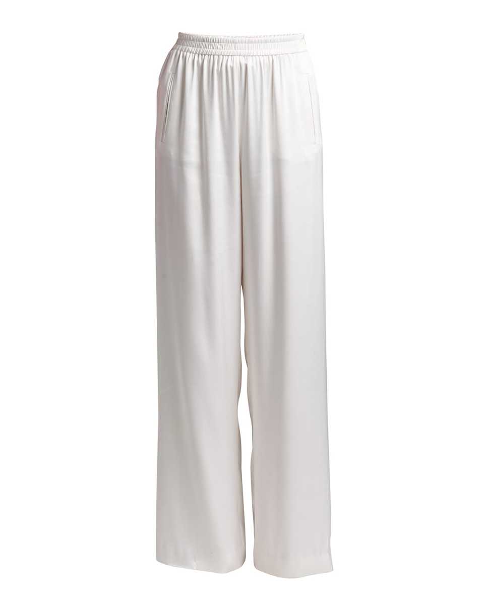 Silk Relaxed-Leg Trousers