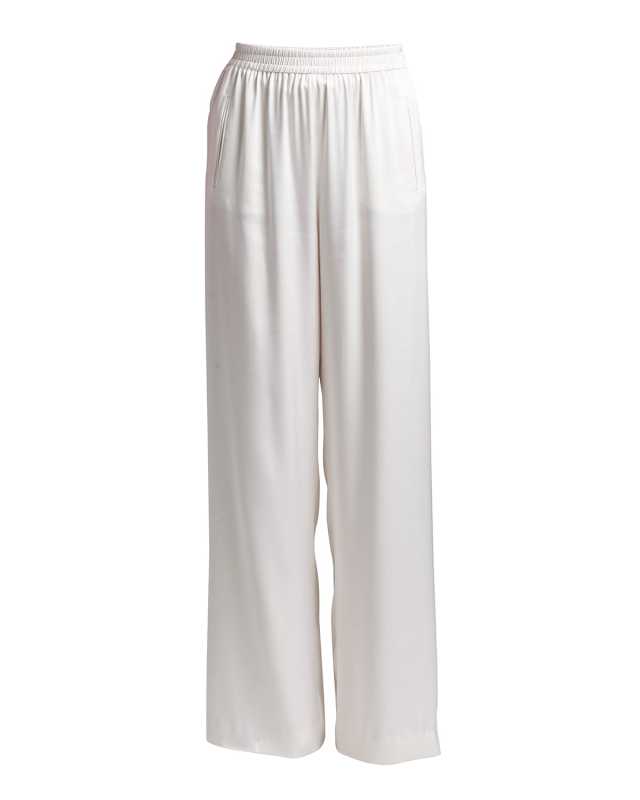 Silk Relaxed-Leg Trousers