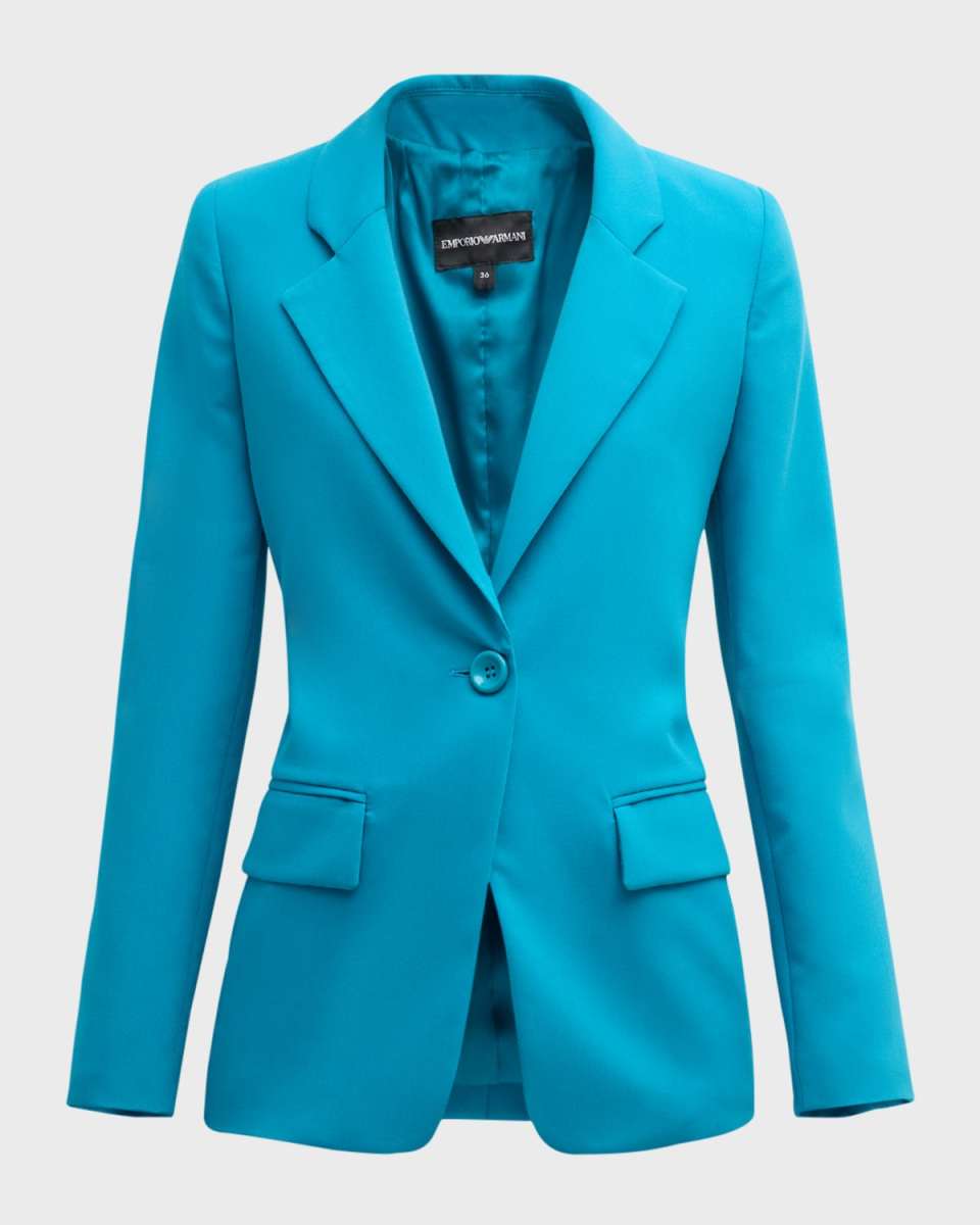 Tailored Single-Button Blazer